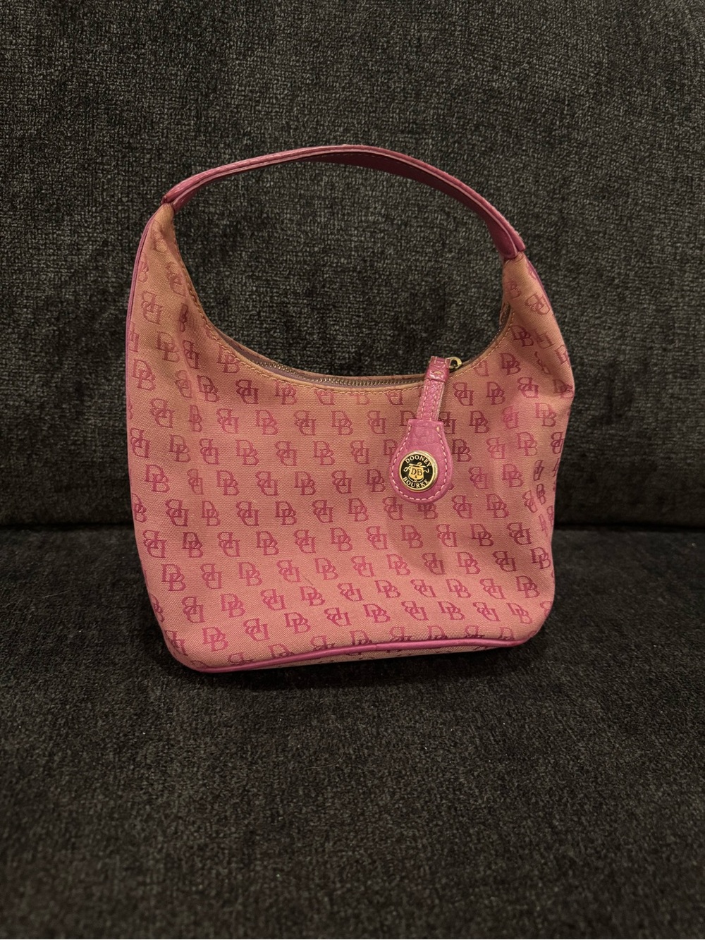 Dooney & Bourke Pink Logo Shoulder Hobo